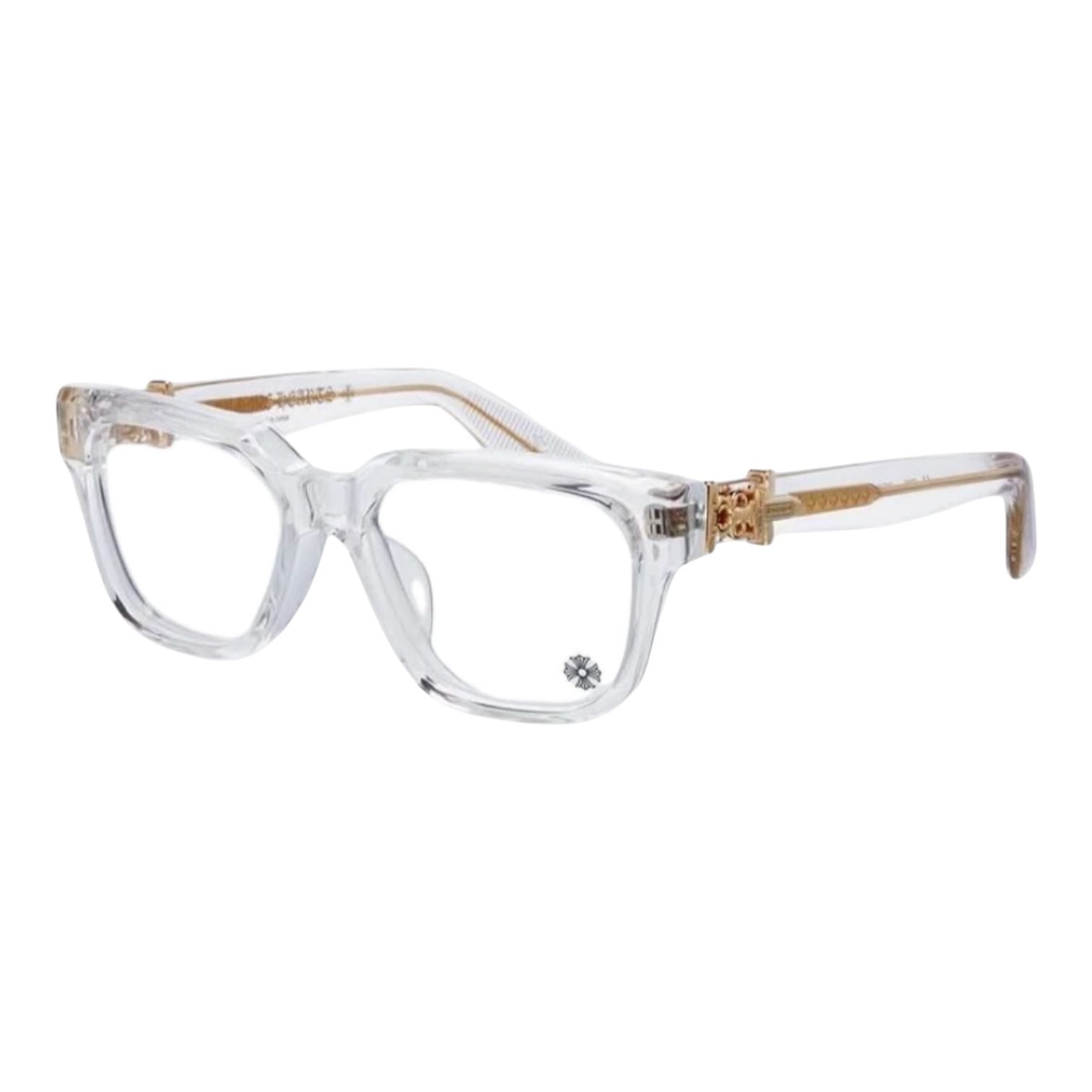 Chrome Hearts Vagillionaire II Crystal/18k Gold Plated Glasses