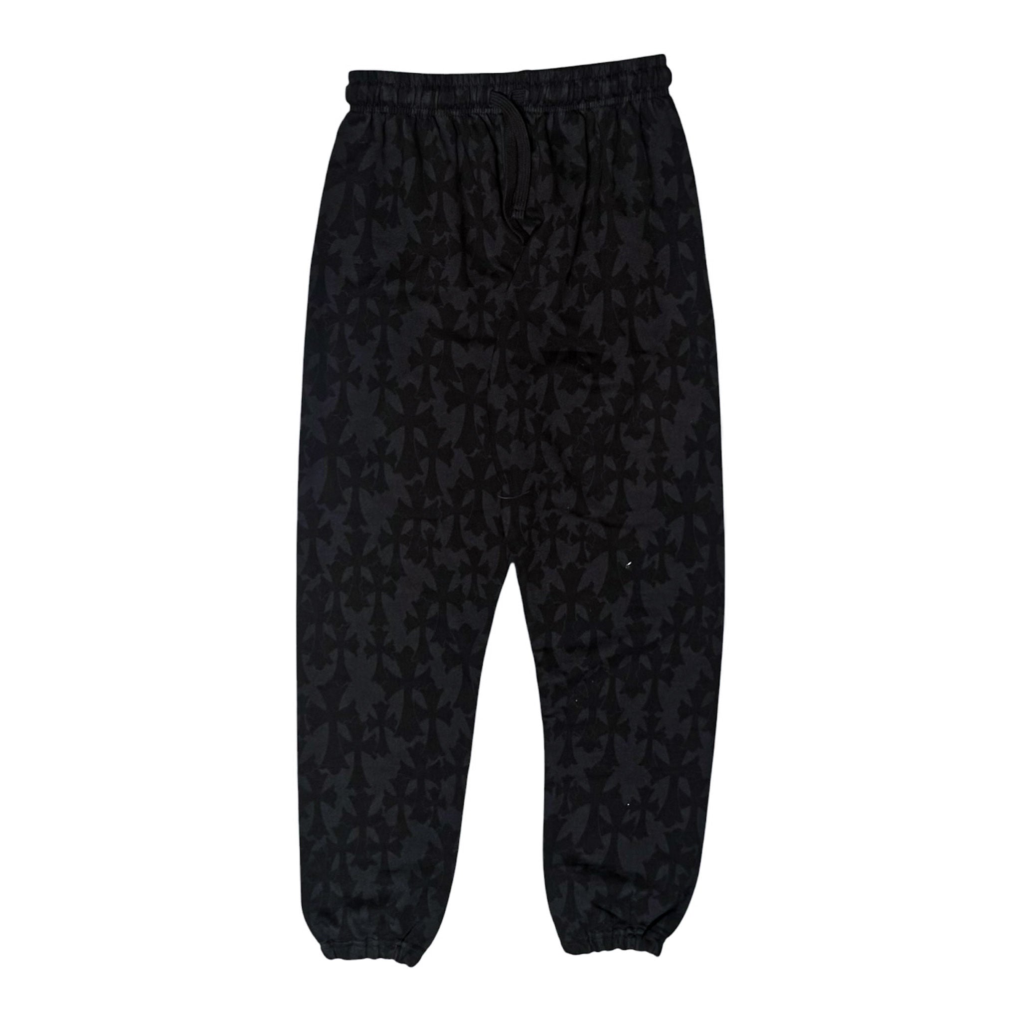Chrome Hearts Cemetery Cross Monogram Sweatpants Black