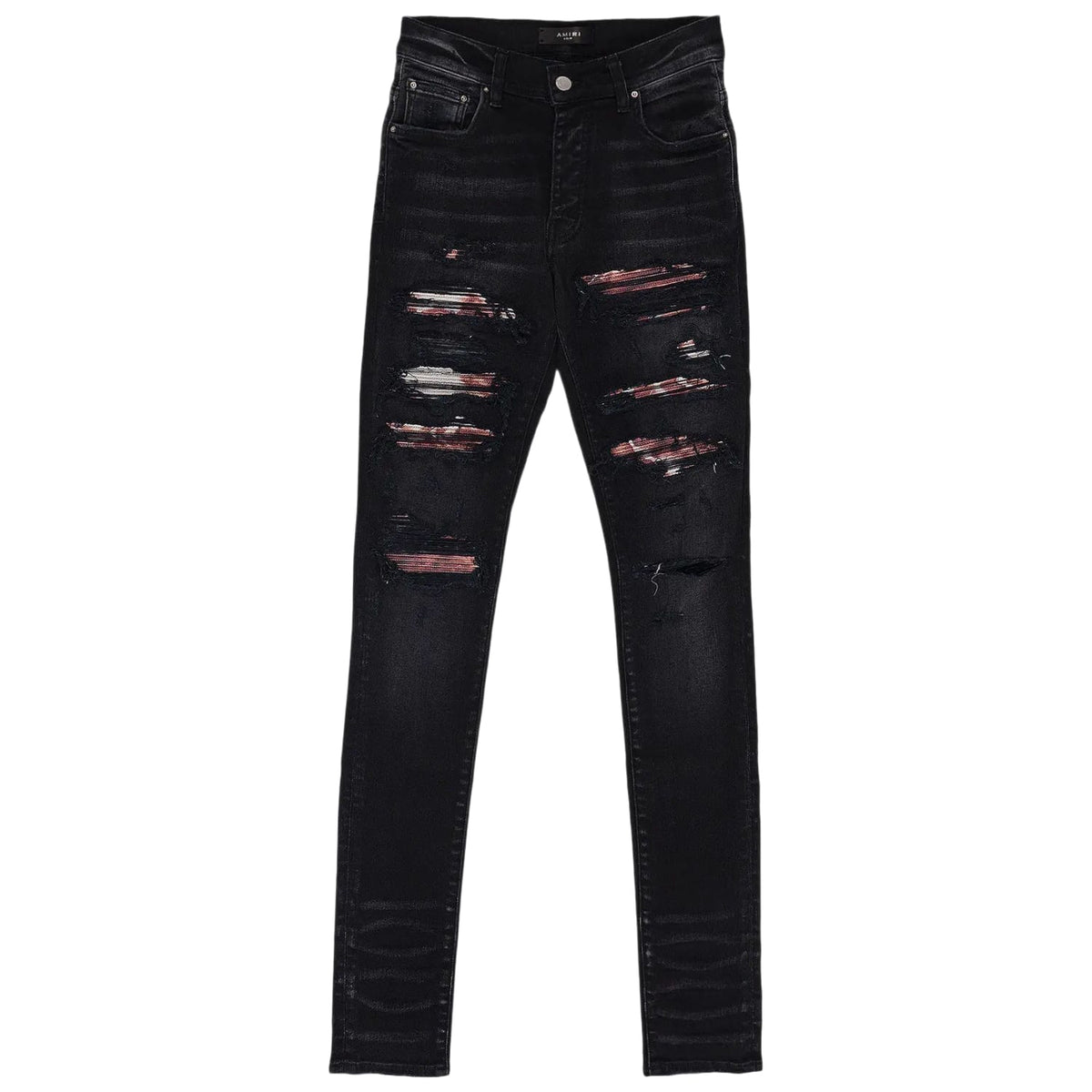 Amiri Thrasher Tie Dye Aged Jeans Black