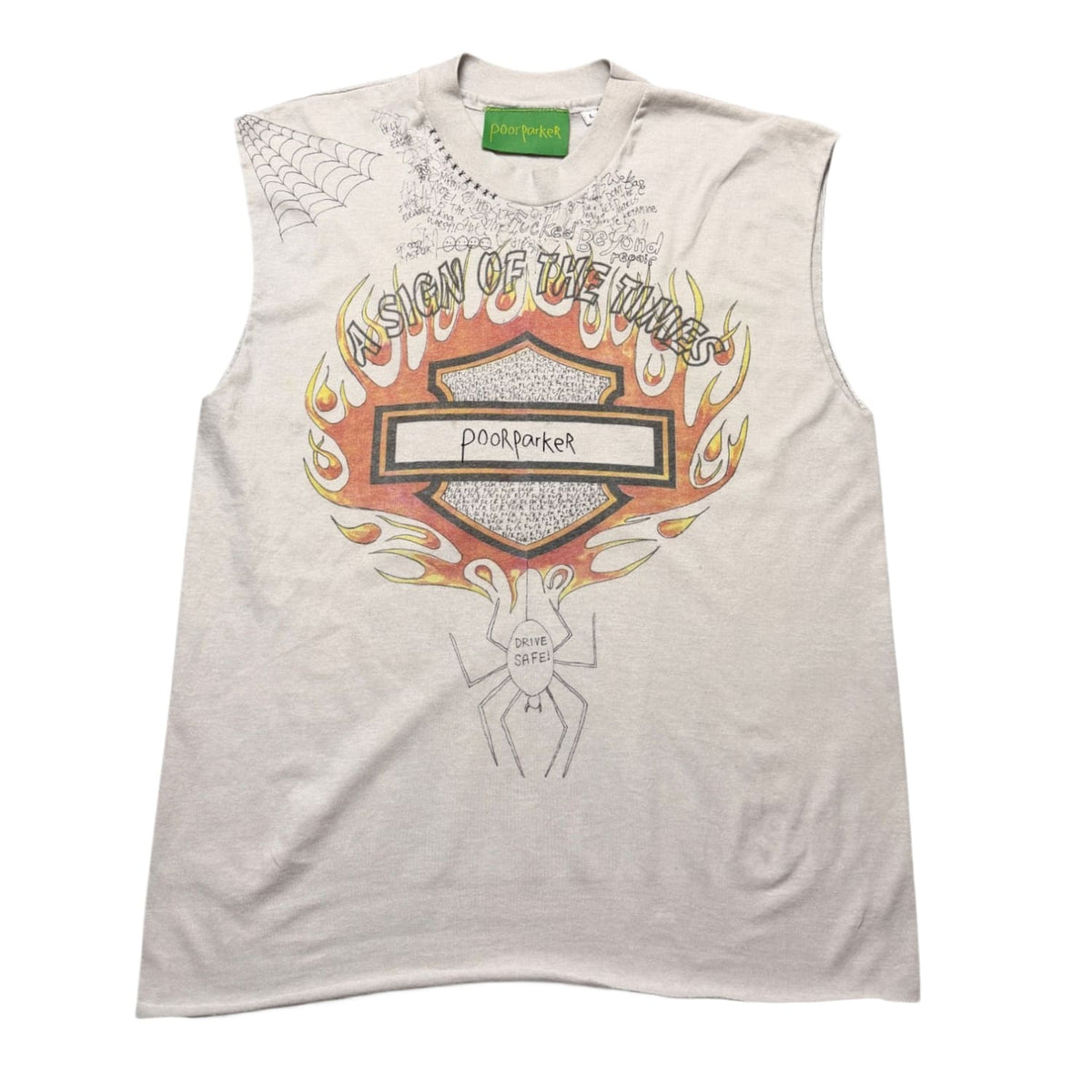 Poor Parker Vintage Harley Davidson One Of One Cut-Off T-Shirt