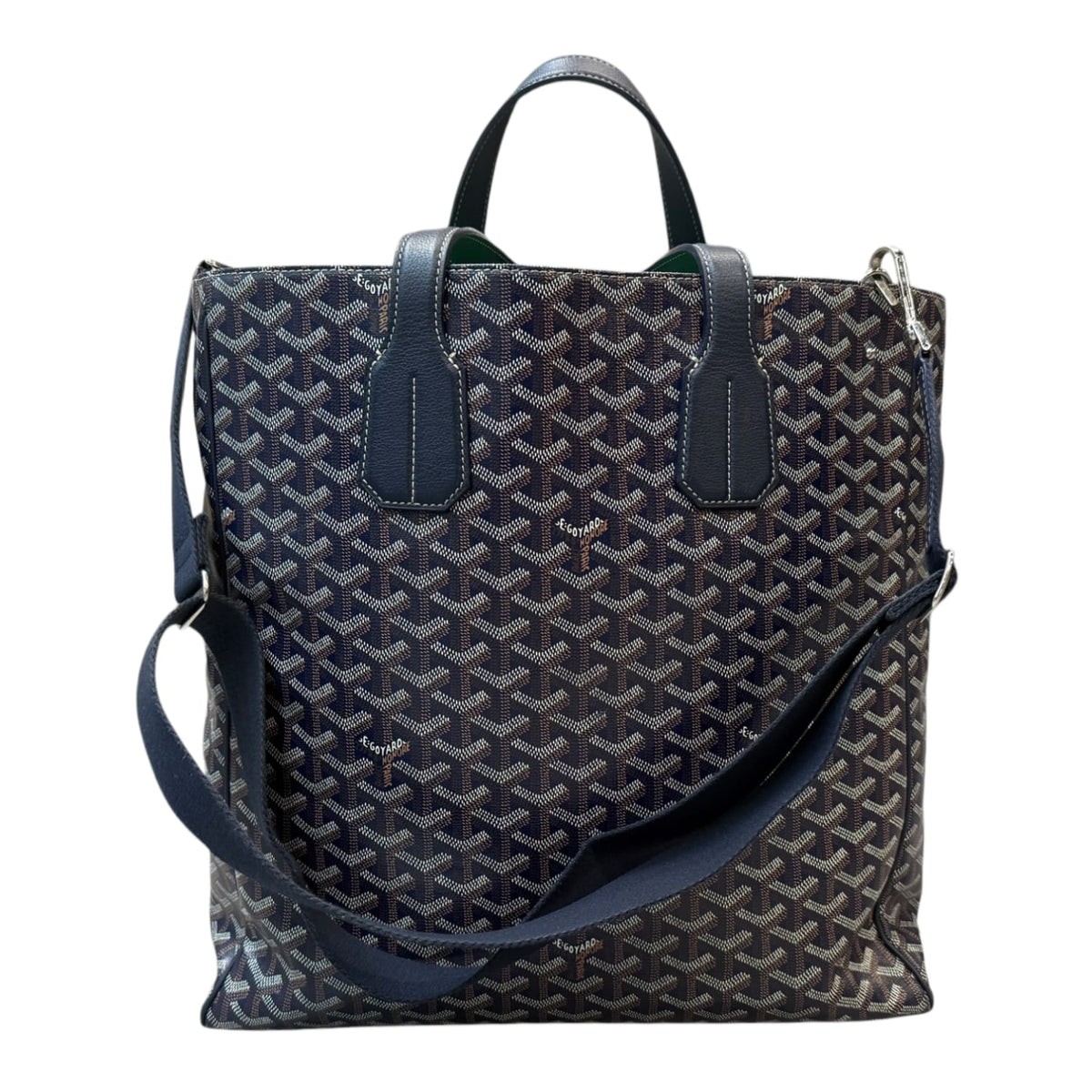 Goyard Voltaire III Tote Bag Navy