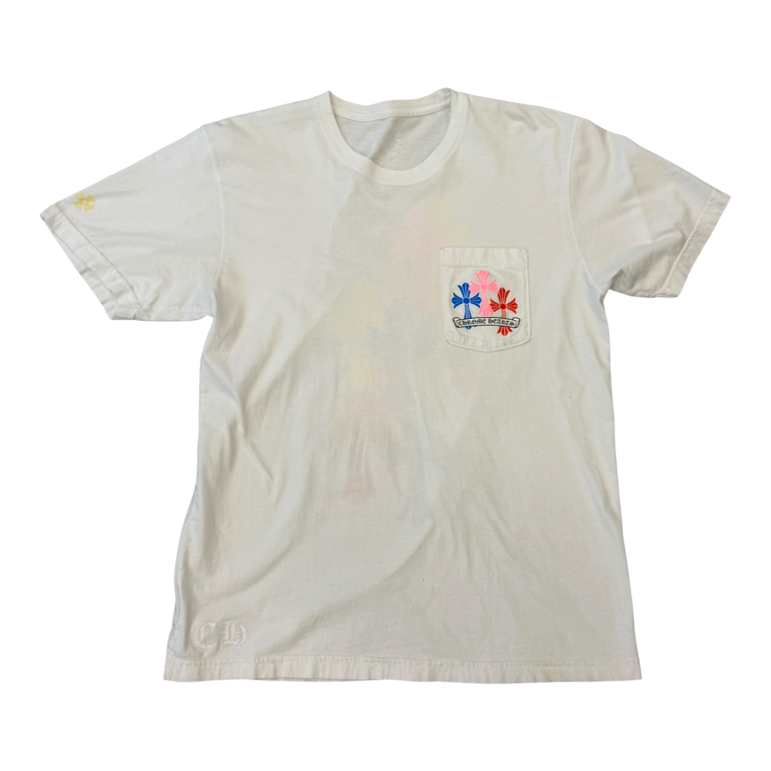 Chrome Hearts Multi Color Cross Cemetery T-shirt White