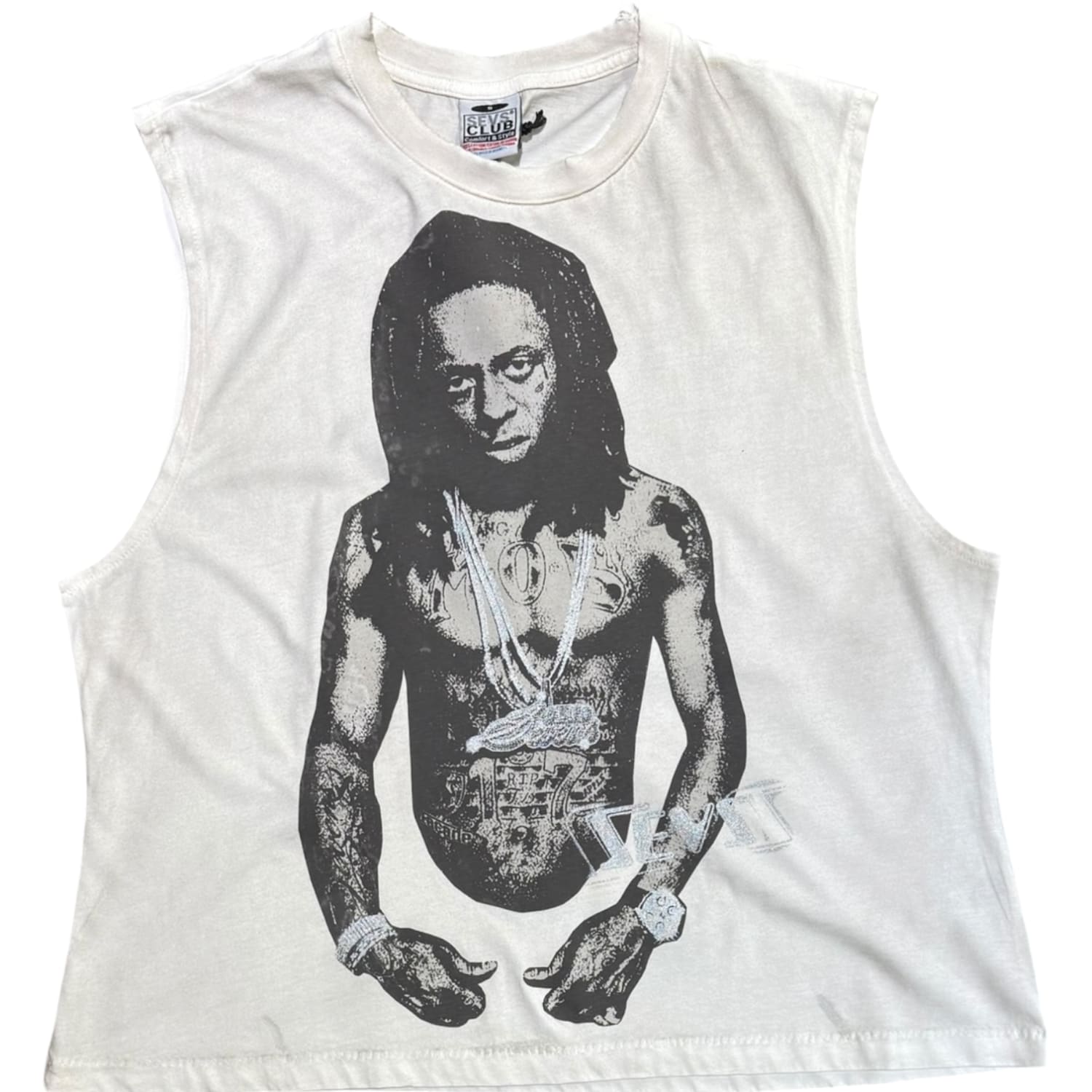 Triple Sevens Weezy Sleeveless T-Shirt White