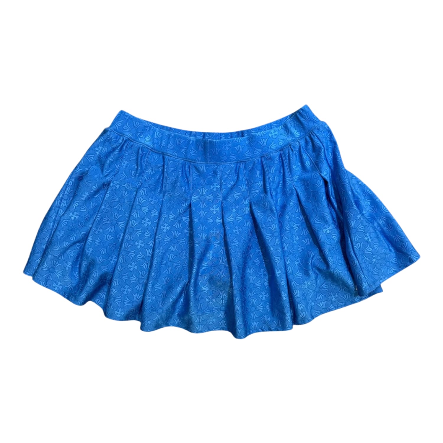 Chrome Hearts Plus Cross Monogram Tennis Mini Skirt Blue
