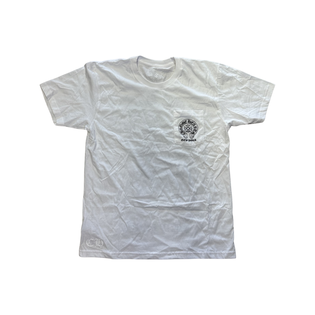 Chrome Hearts Classic Horseshoe Pocket Tee T-Shirt Gray/White