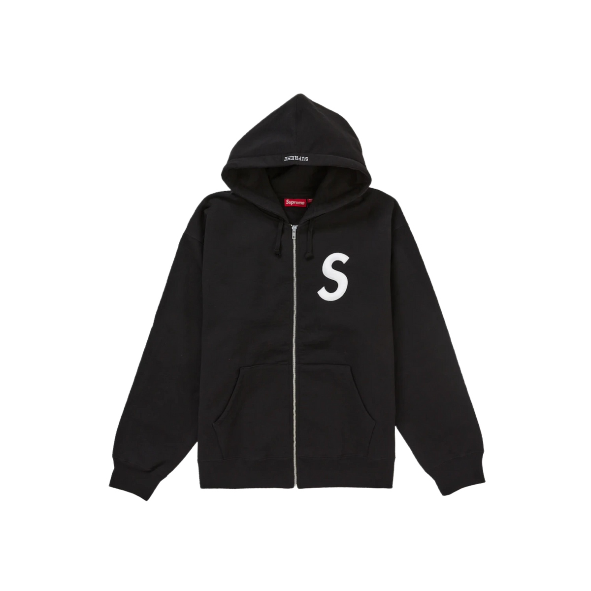 Supreme S Logo Zip Up Hooded Sweatshirt (FW24) Black