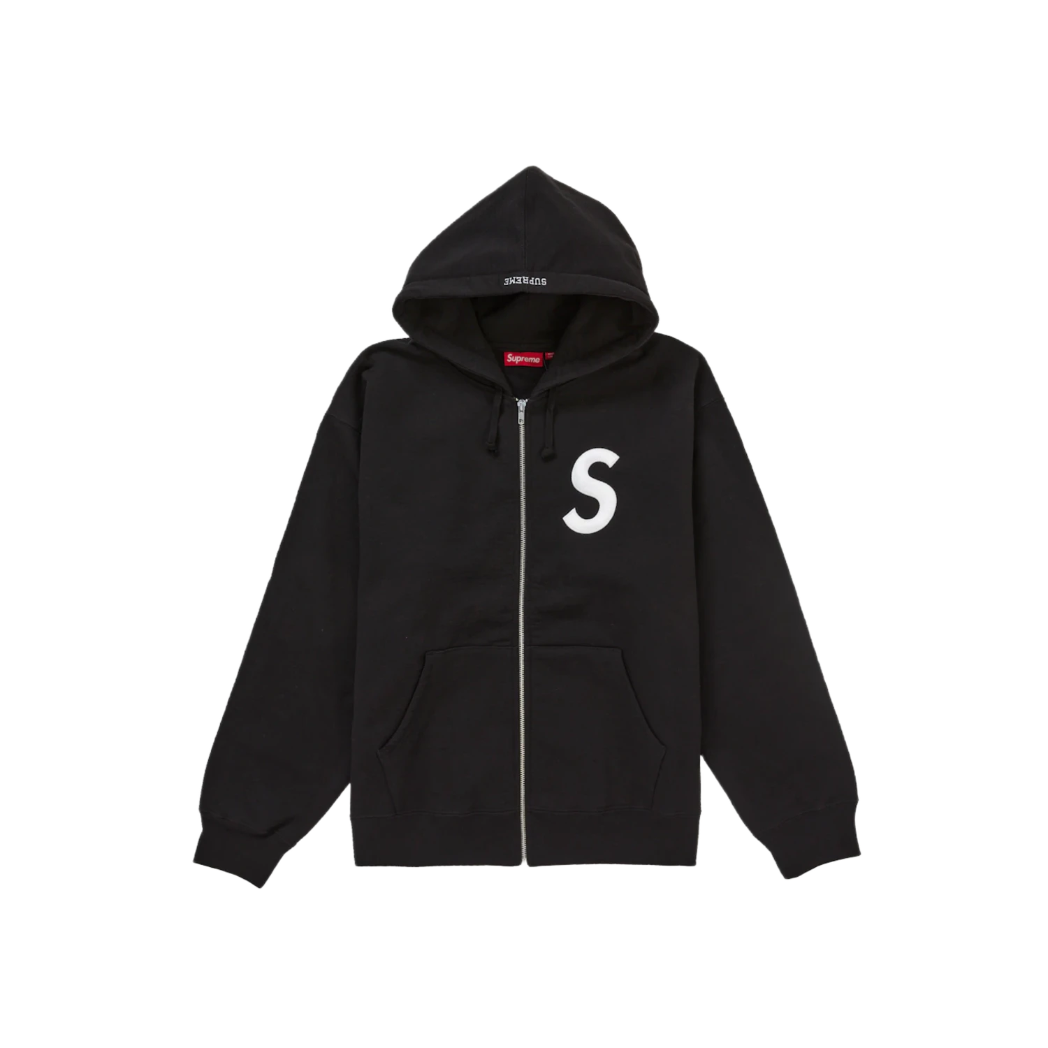 Supreme S Logo Zip Up Hooded Sweatshirt (FW24) Black