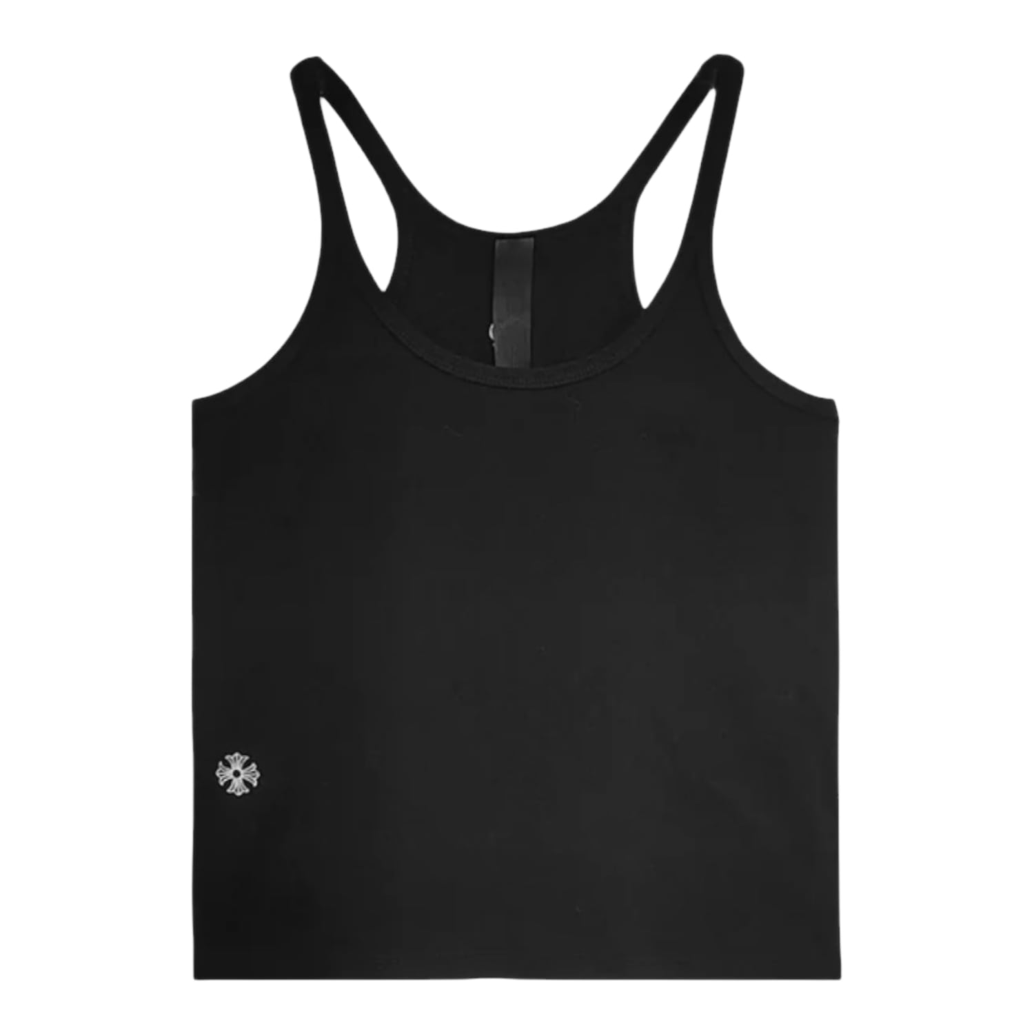 Chrome Hearts Bad Seed CH Embroidered Black Mini Rib Tank Top