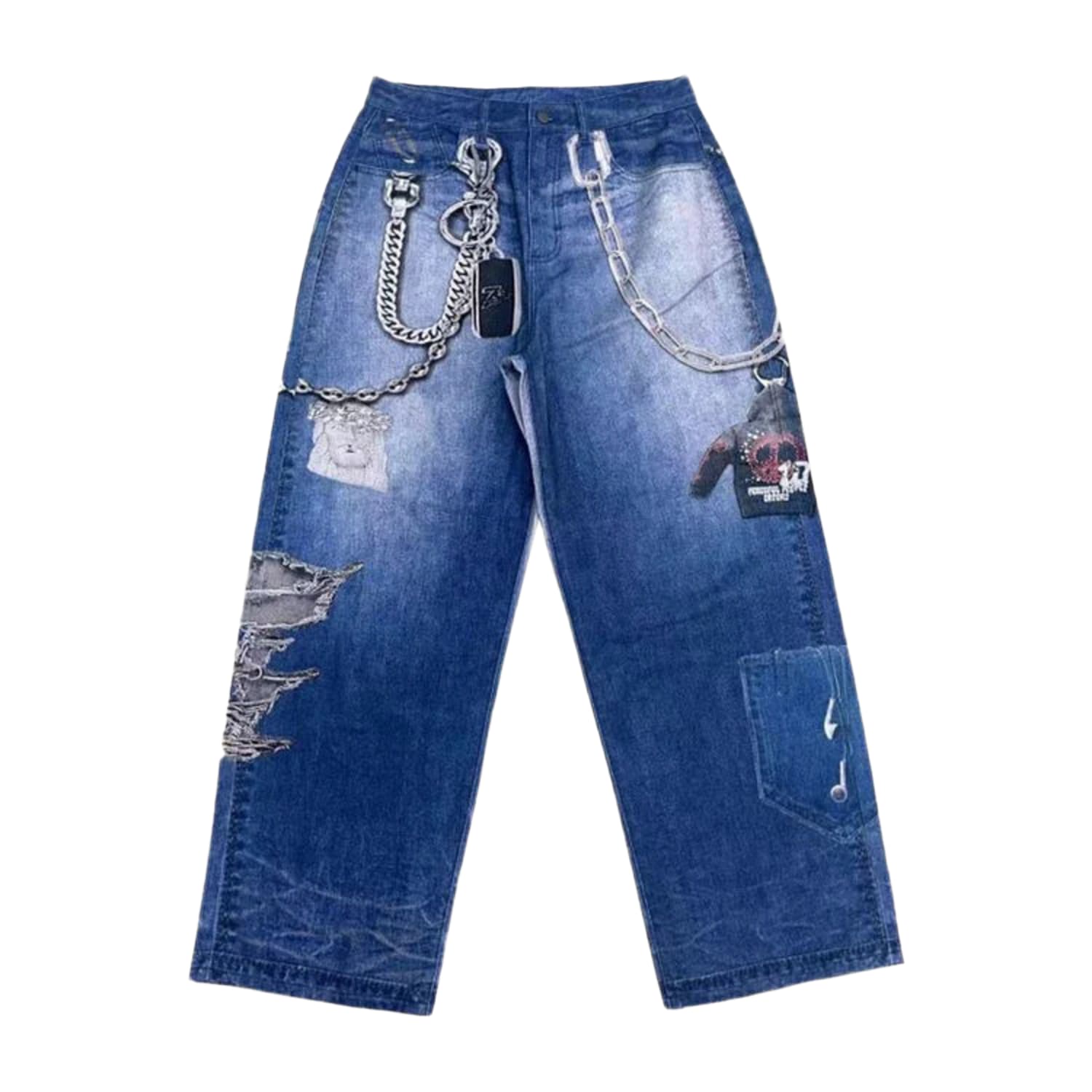 Triple Sevens 2D Jeans Blue
