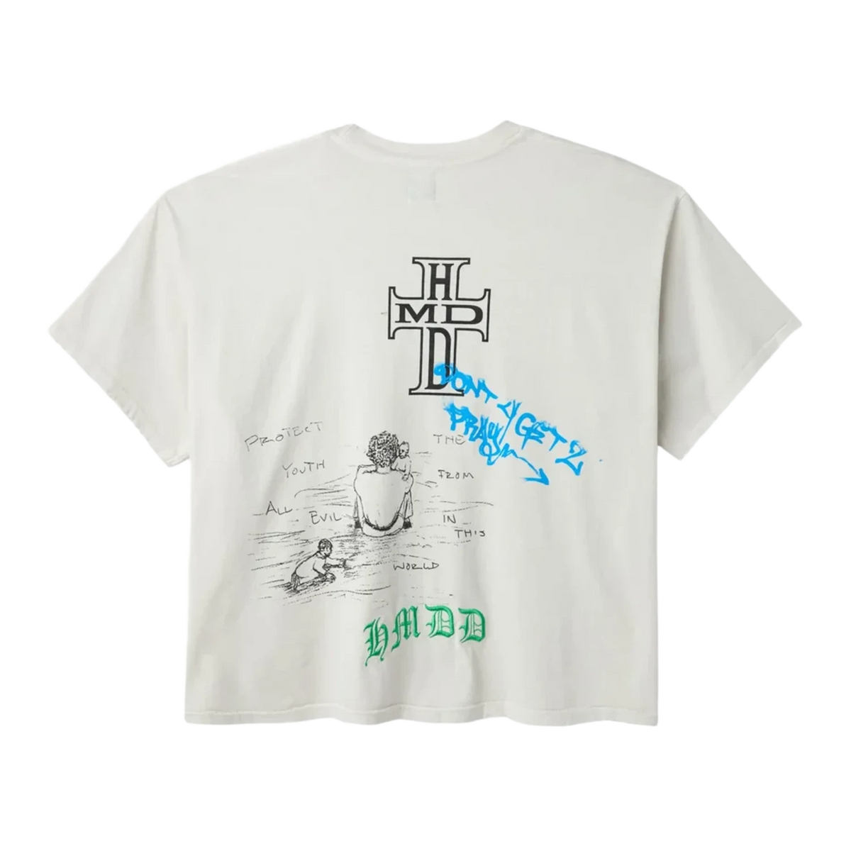 Happy Memories Don't Die HMDD Prayer T-Shirt White