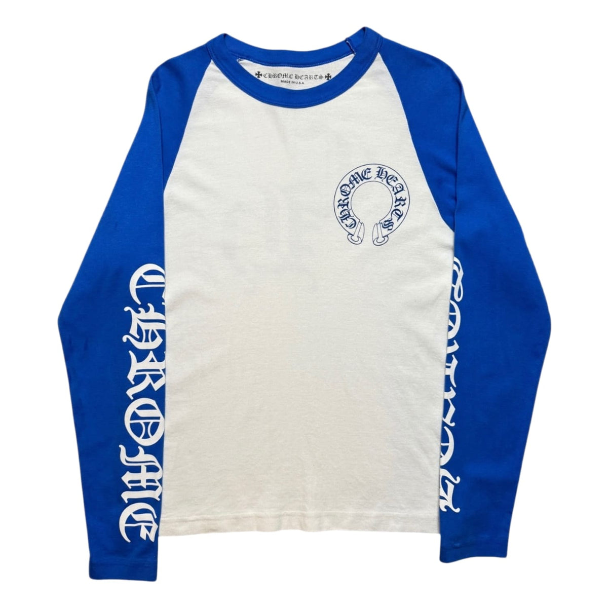 Chrome Hearts CH Baseball Shirt White/Blue