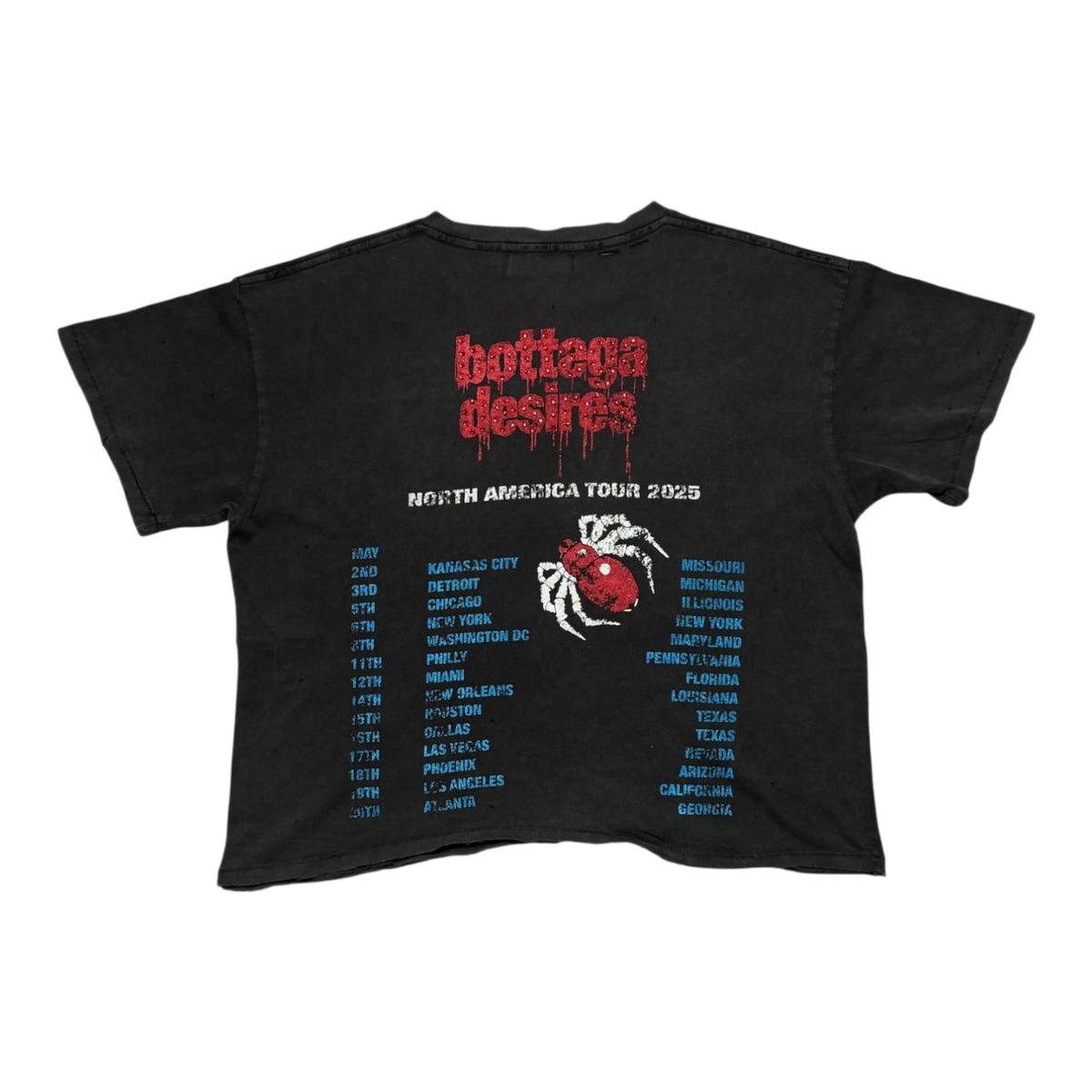 Bottega Desires Obituary T-Shirt Washed Black