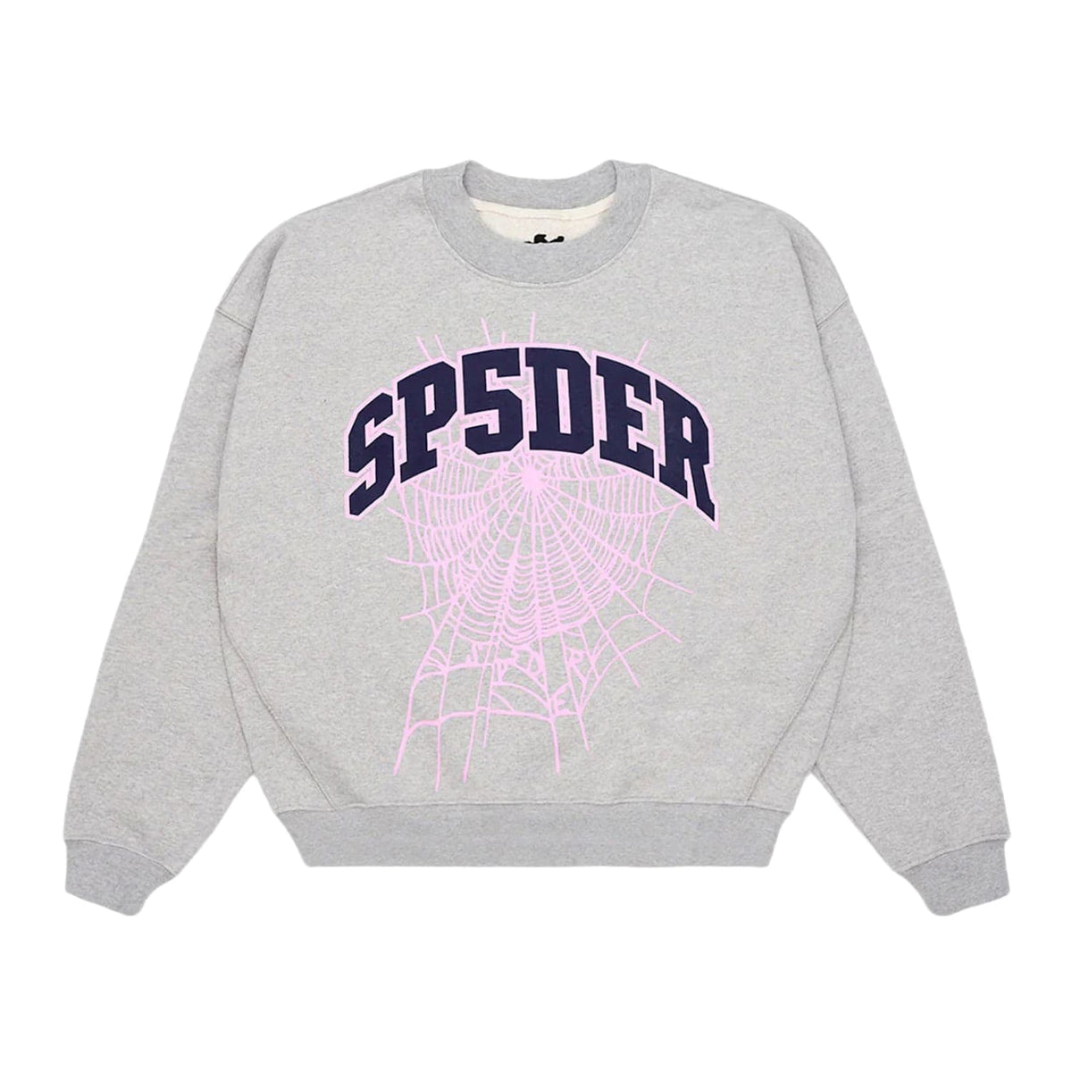 Sp5der Varsity Web Crewneck Heather Grey