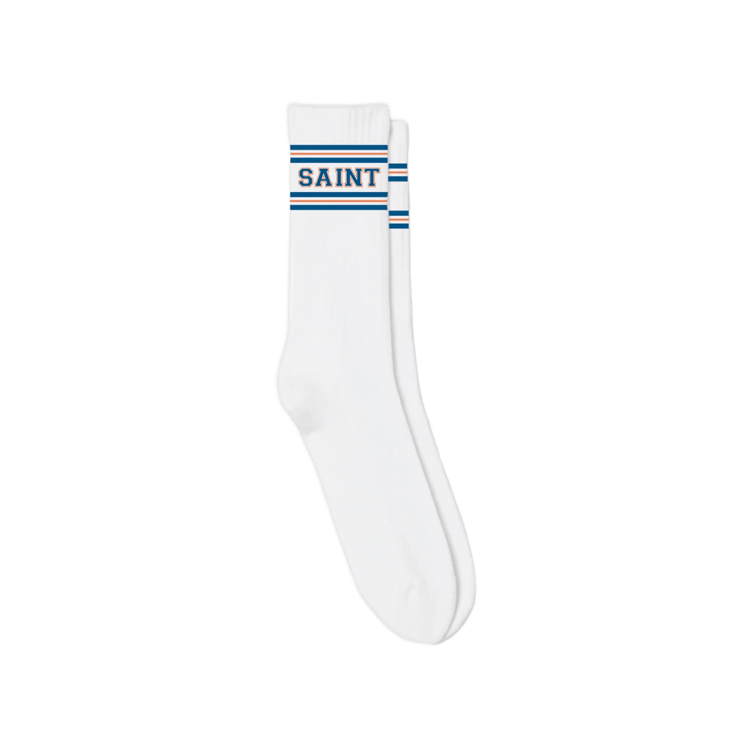 Saint Vanity Saint Socks Blue & Orange Stripe