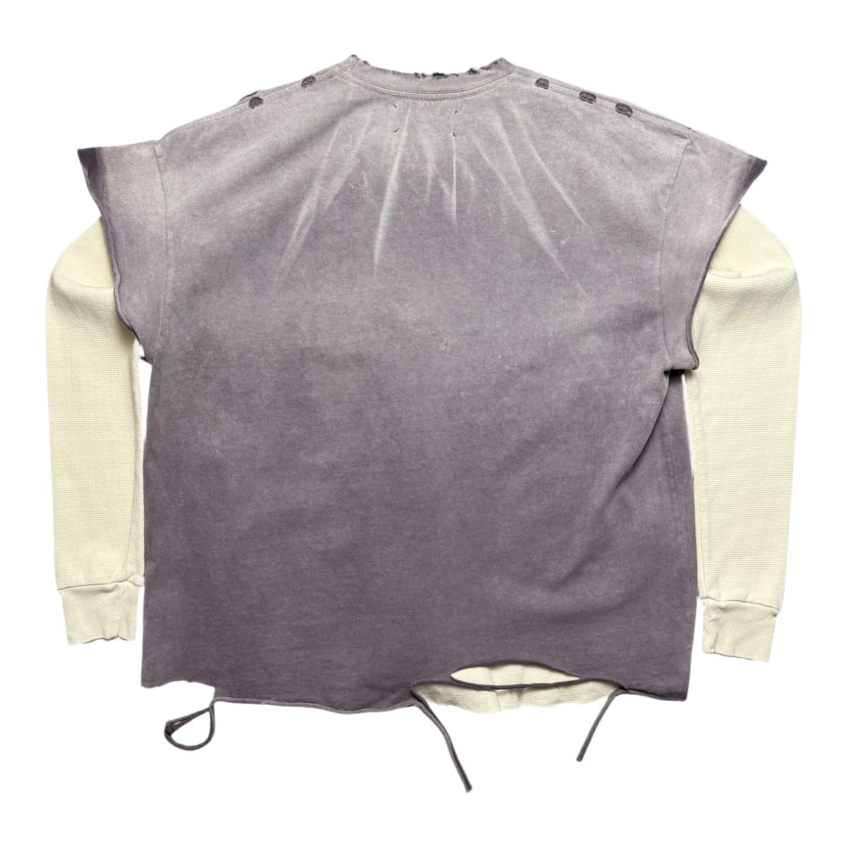 Satoshi Nakamoto Skull Thermal Long Sleeve Tee Shirt Purple/White