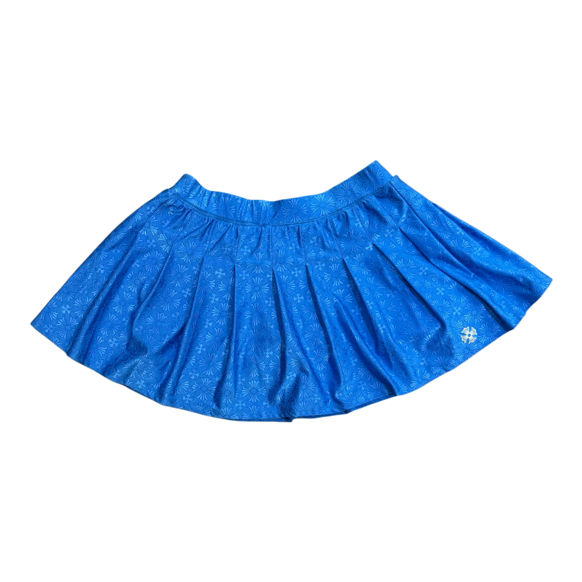 Chrome Hearts Women's Jacquard Cross Skirt Set Blue