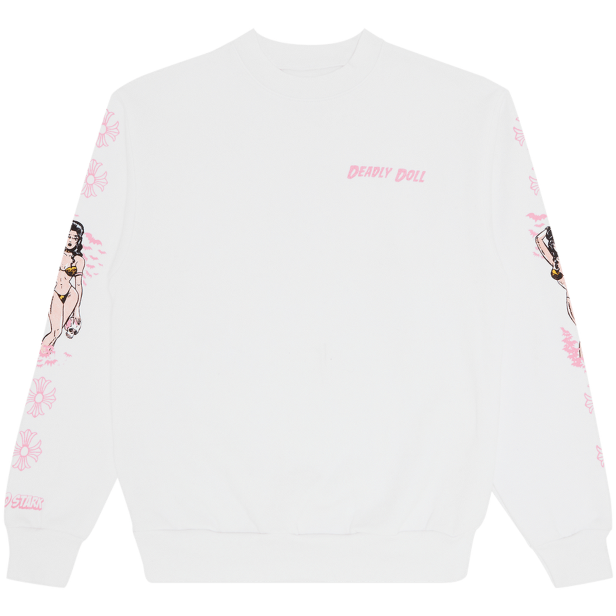 Chrome Hearts x Deadly Doll Crewneck 'White/Pink'