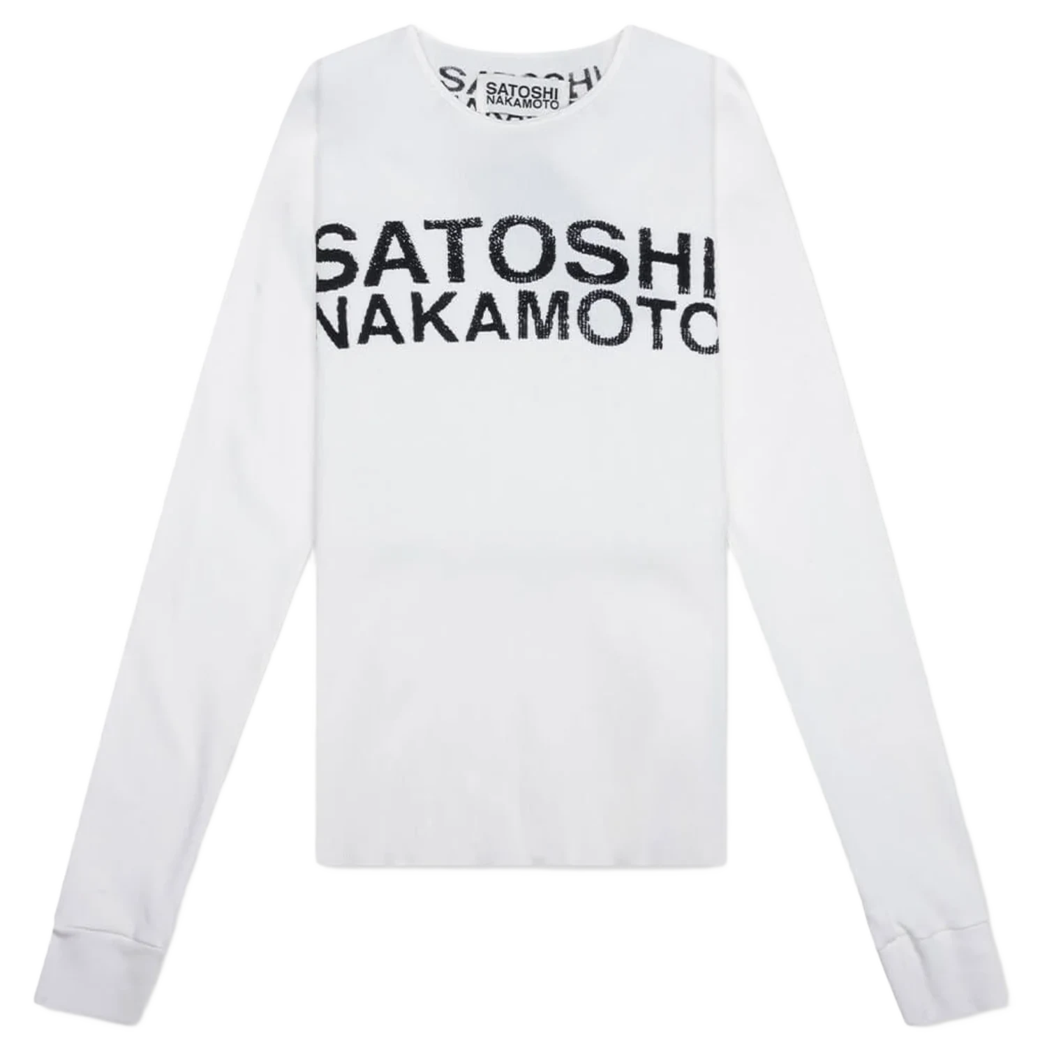 Satoshi Nakamoto Logo Thermal Vintage White