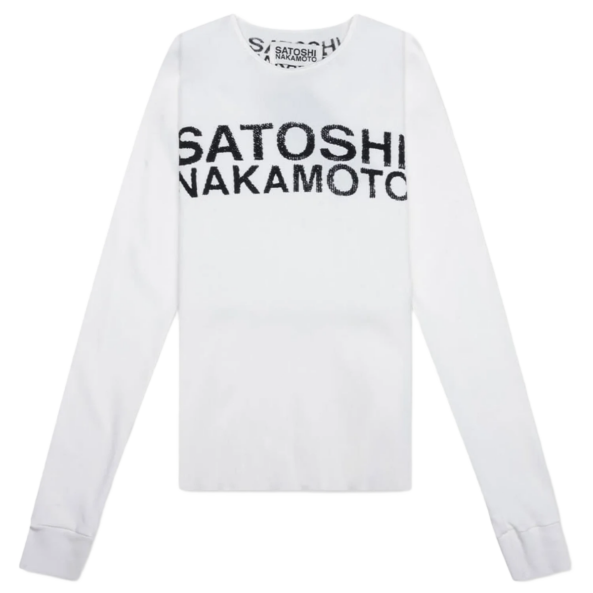 Satoshi Nakamoto Logo Thermal Vintage White