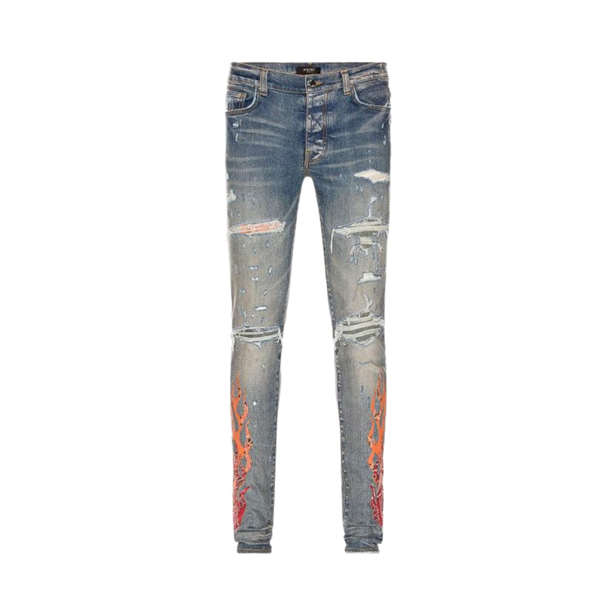 Amiri Bandana Flame Jeans Clay Indigo/Orange