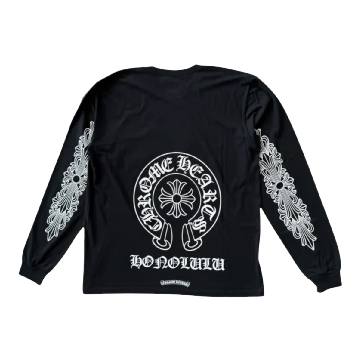 Chrome Hearts Honolulu Exclusive Horseshoe Floral L/S T-Shirt Black