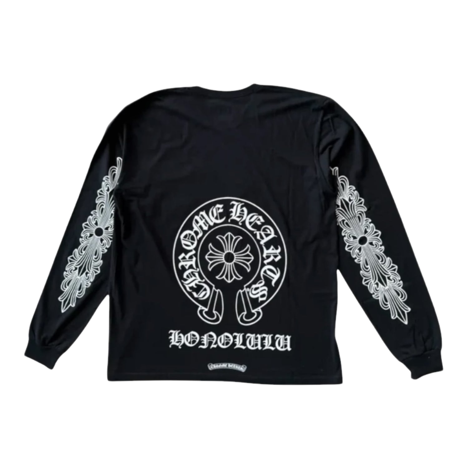 Chrome Hearts Honolulu Exclusive Horseshoe Floral L/S T-Shirt Black