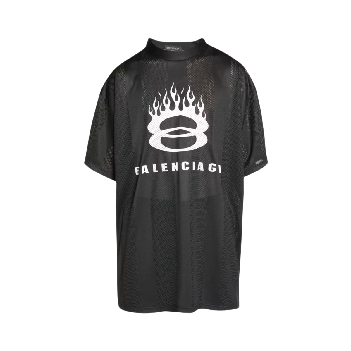 Balenciag Mesh Unity Flame Logo T-Shirt