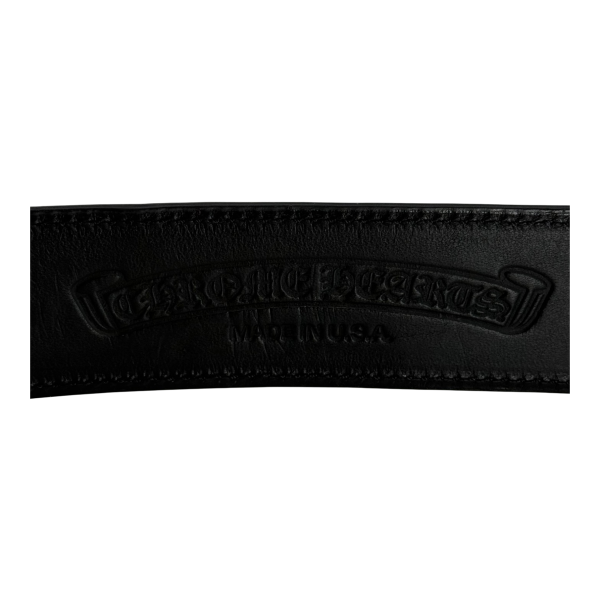 Chrome Hearts Black Leather Belt Strap - Size 30