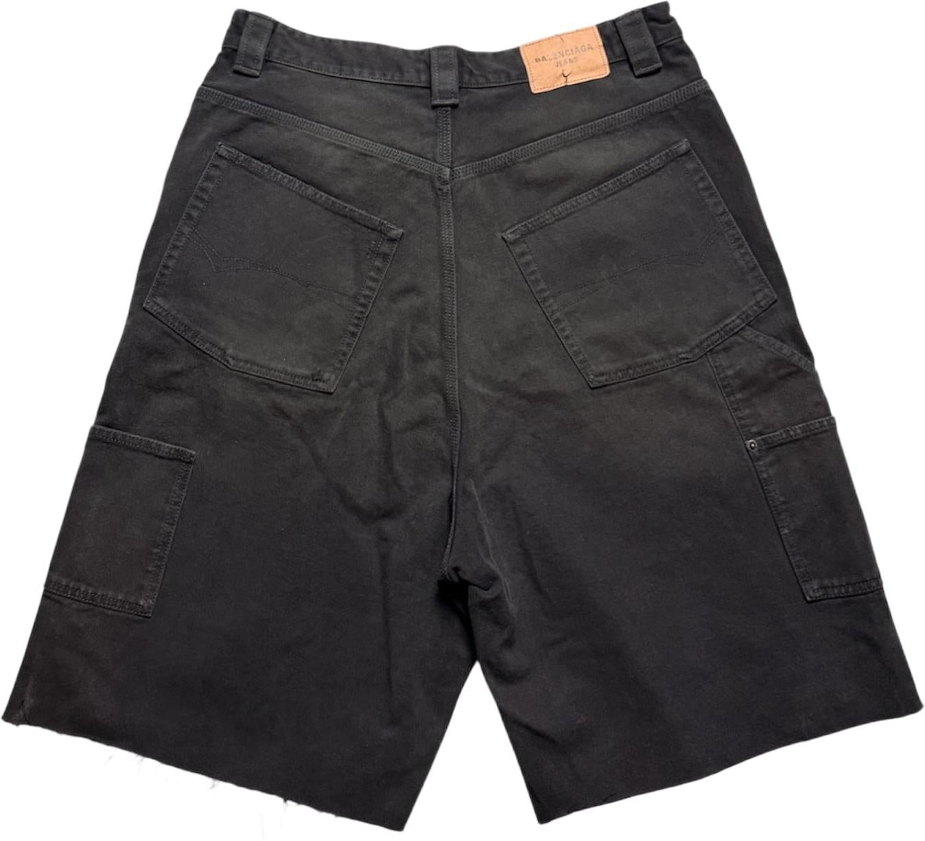 Balenciaga Ripped Off Shorts Black