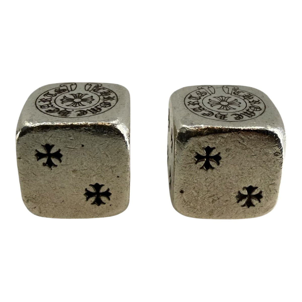 Chrome Hearts Silver Dice Set