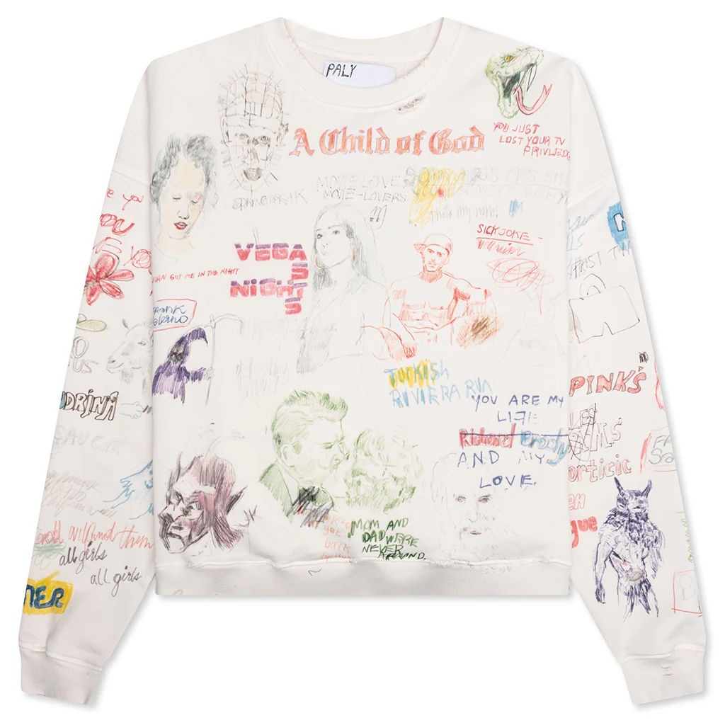 Paly Hollywood Good Times Are Over 2.0 Crewneck Vintage White