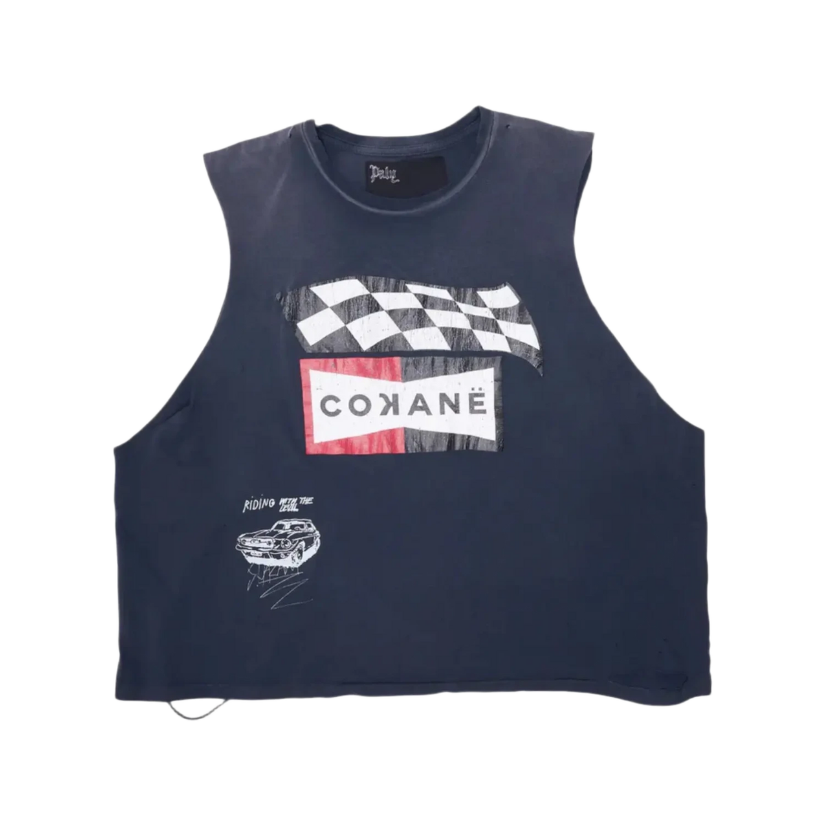 Paly Hollywood Cokane Cutoff T-Shirt Black Wash