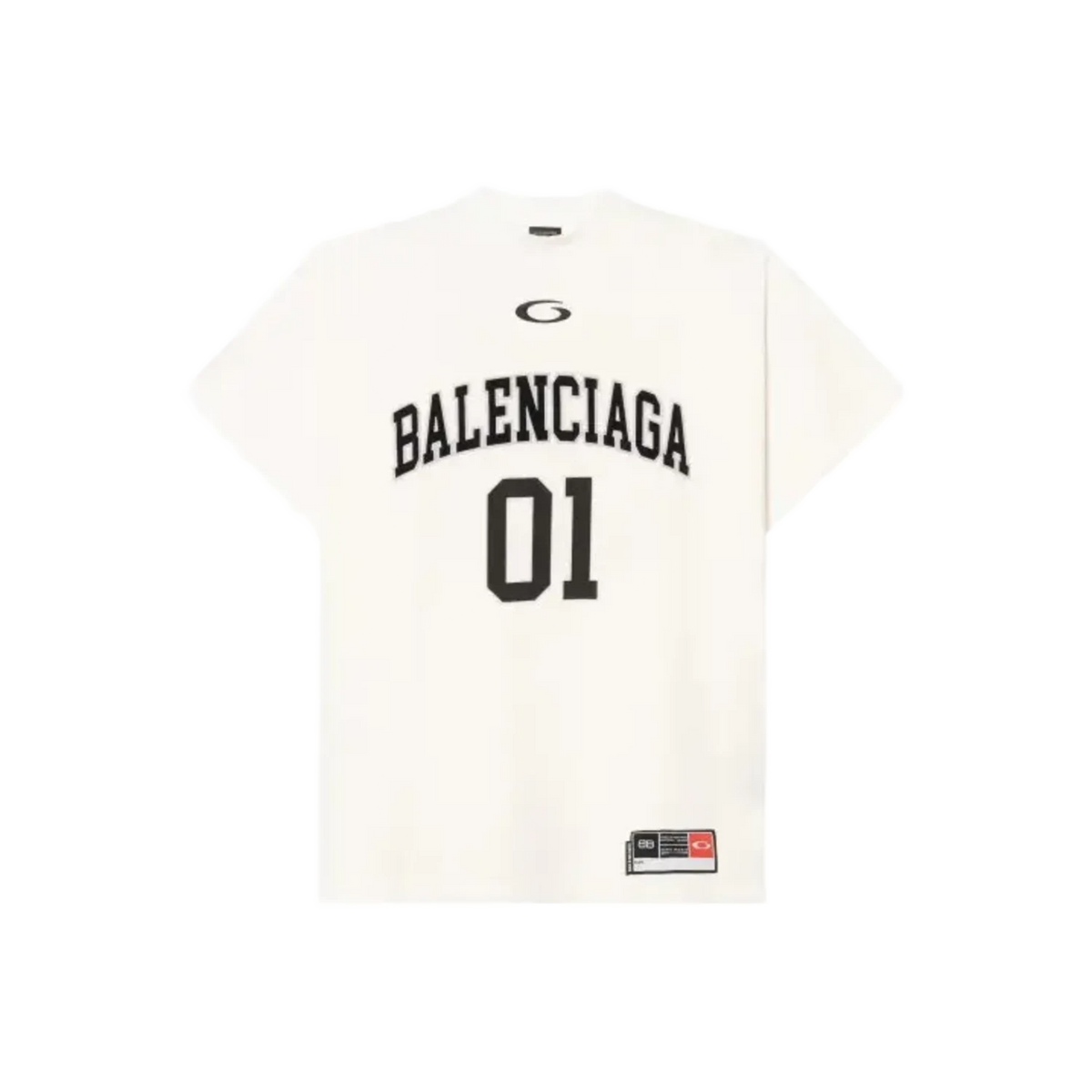 Balenciaga 01 Basketball Series T-Shirt White/Black
