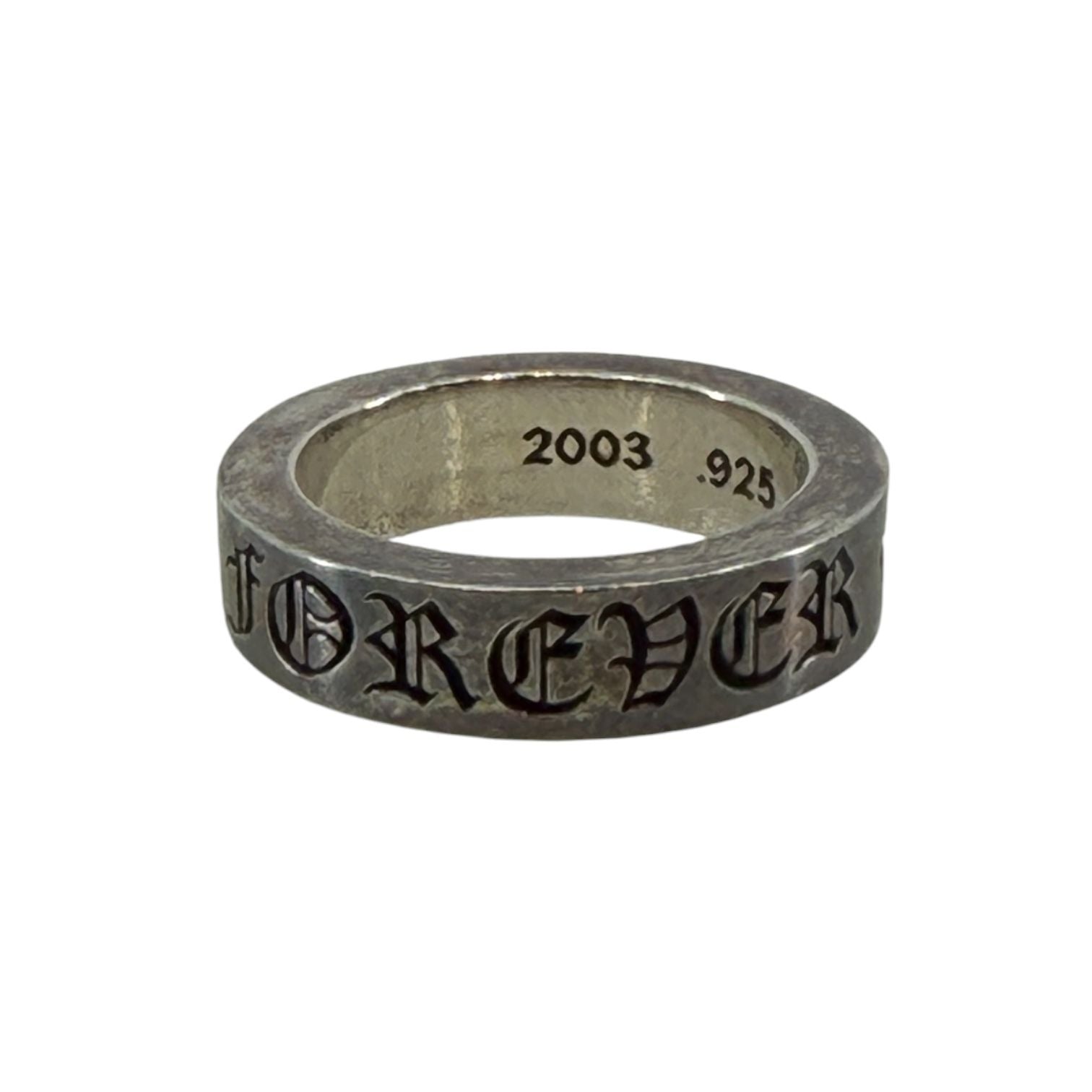 Chrome Hearts Silver CH Forever Ring - Size 7.5