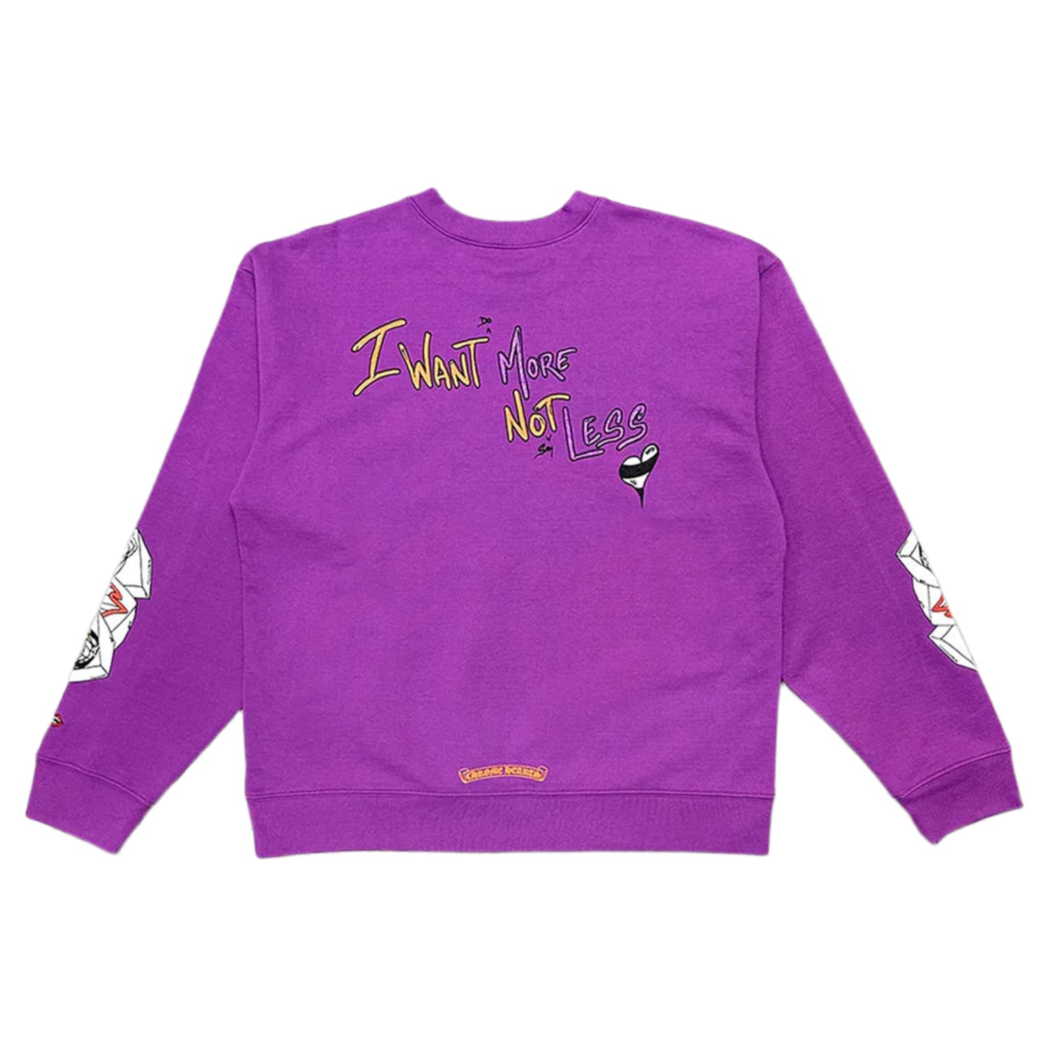 Chrome Hearts Matty Boy I Want More Not Less Crewneck Purple