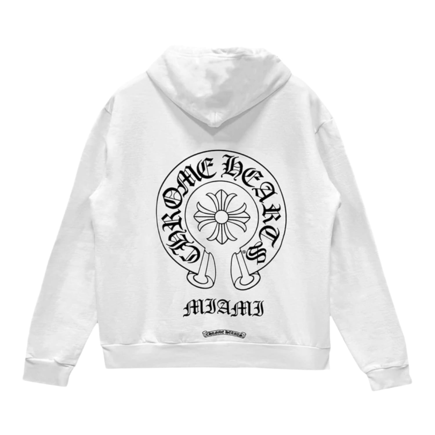 Chrome Hearts Miami Exclusive Horseshoe White Pullover Hoodie