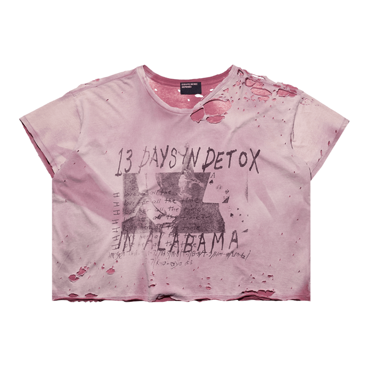 Enfants Riches Déprimés 13 Days In Detox T-Shirt Destroyed Brown