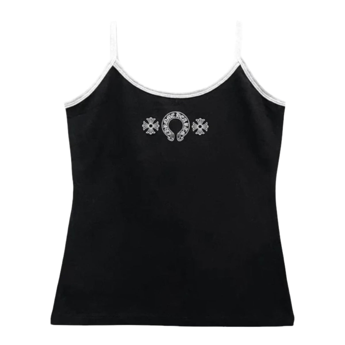Chrome Hearts Women's Roller Skates Black Horseshoe Tank top