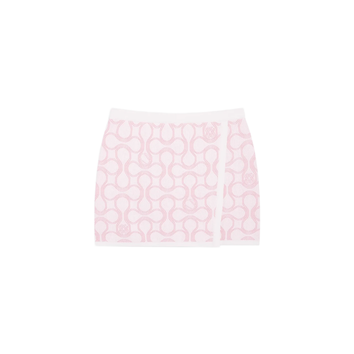 Casablanca Women's Optic Drop Wrap Mini Skirt Pink