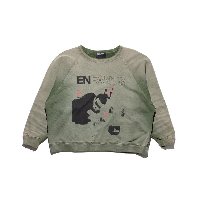 Enfants Riches Déprimés My Death My Life Raglan Sweatshirt Gardener Green