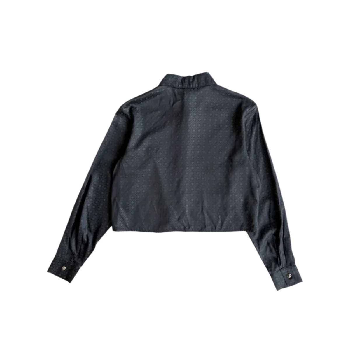 Chrome Hearts Silk Cross Jacquard Women's Button Up Shirt Black