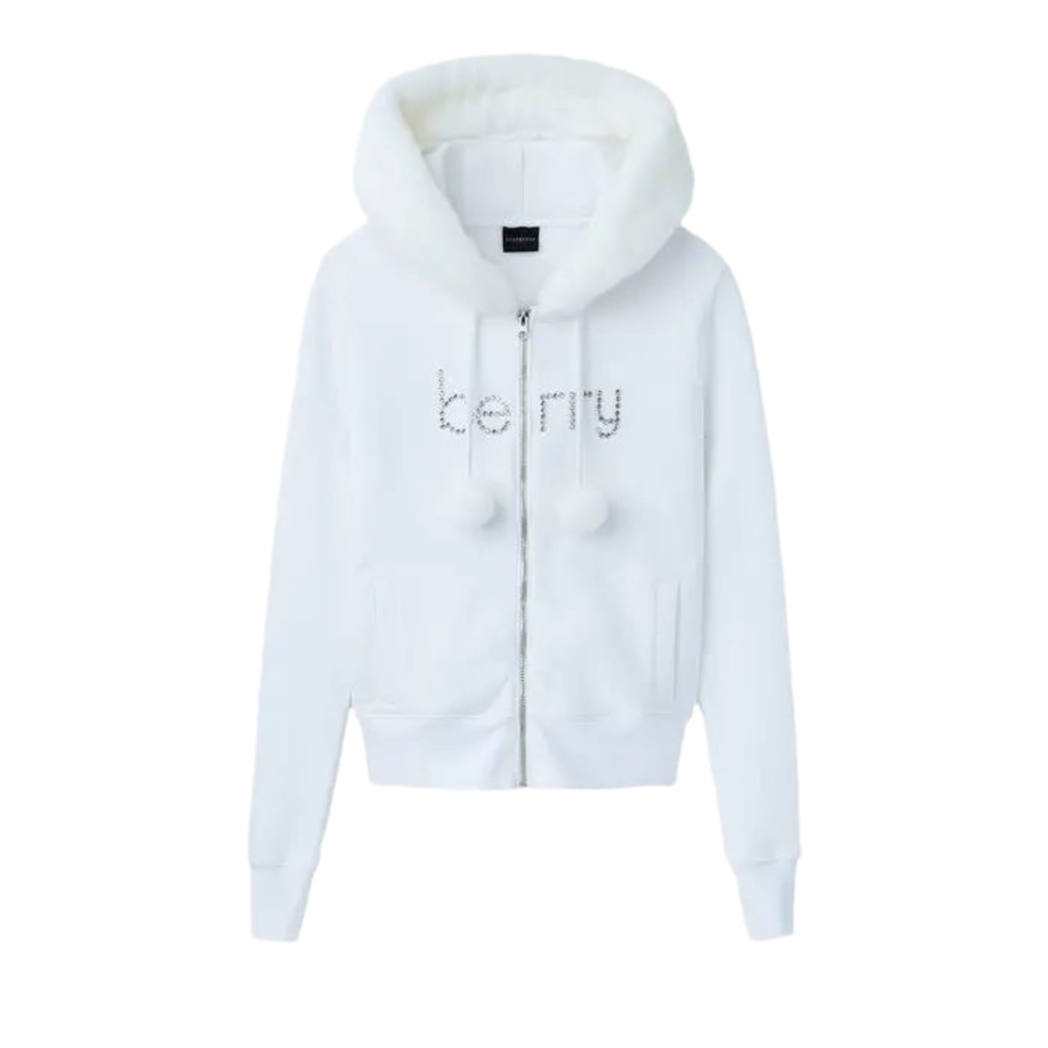 GV Gallery Raspberry Hills White Pom Pom Zip Up