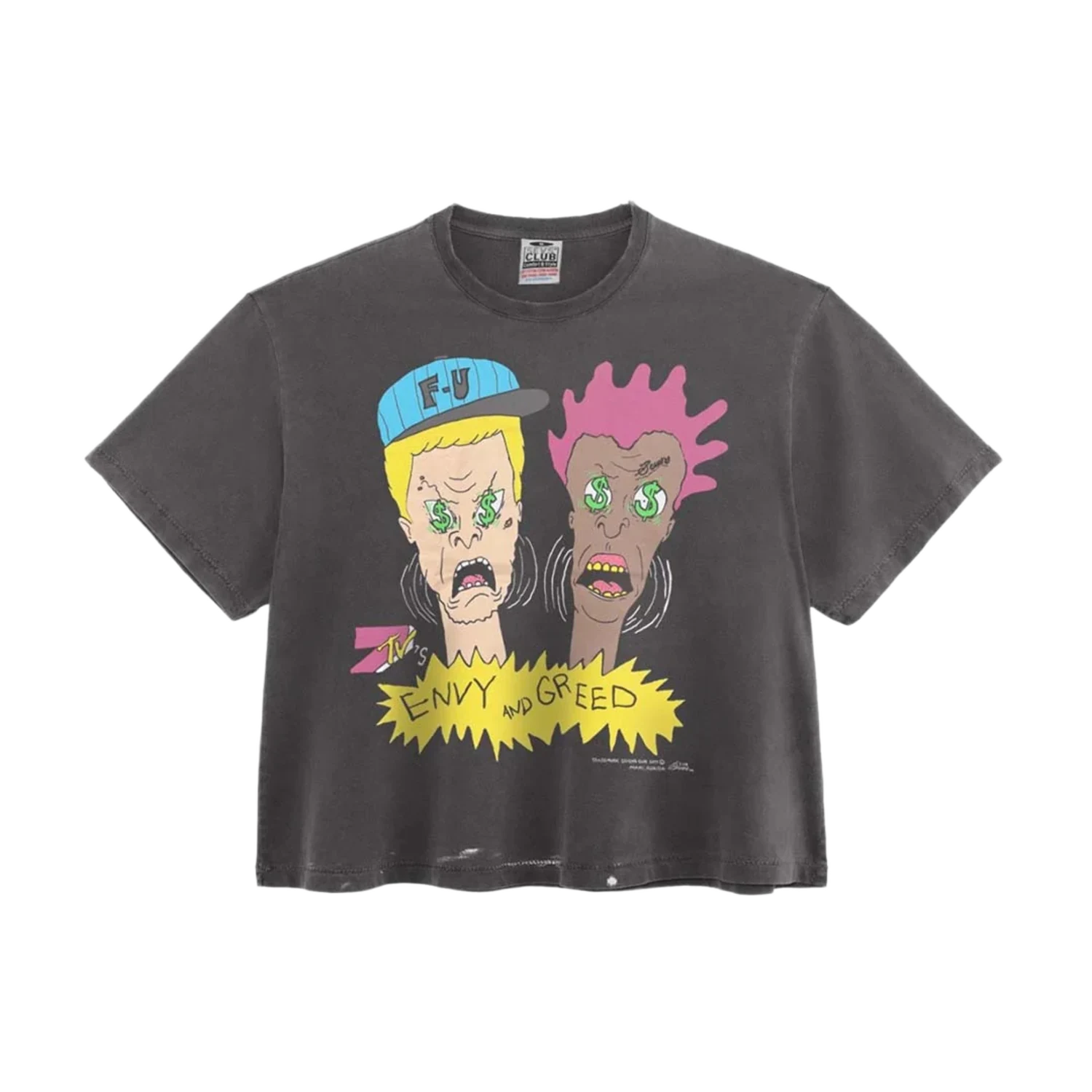 Triple Sevens Envy And Greed T-Shirt Faded Black