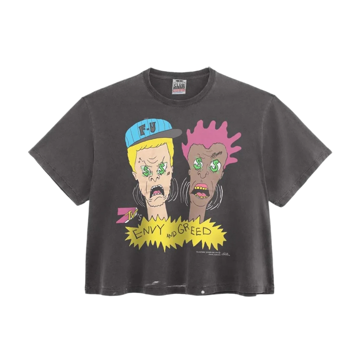Triple Sevens Envy And Greed T-Shirt Faded Black