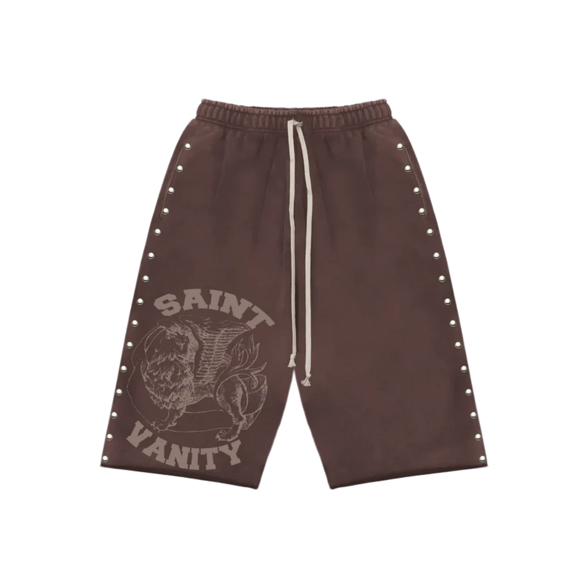 Saint Vanity French Terry Long Shorts Mocha