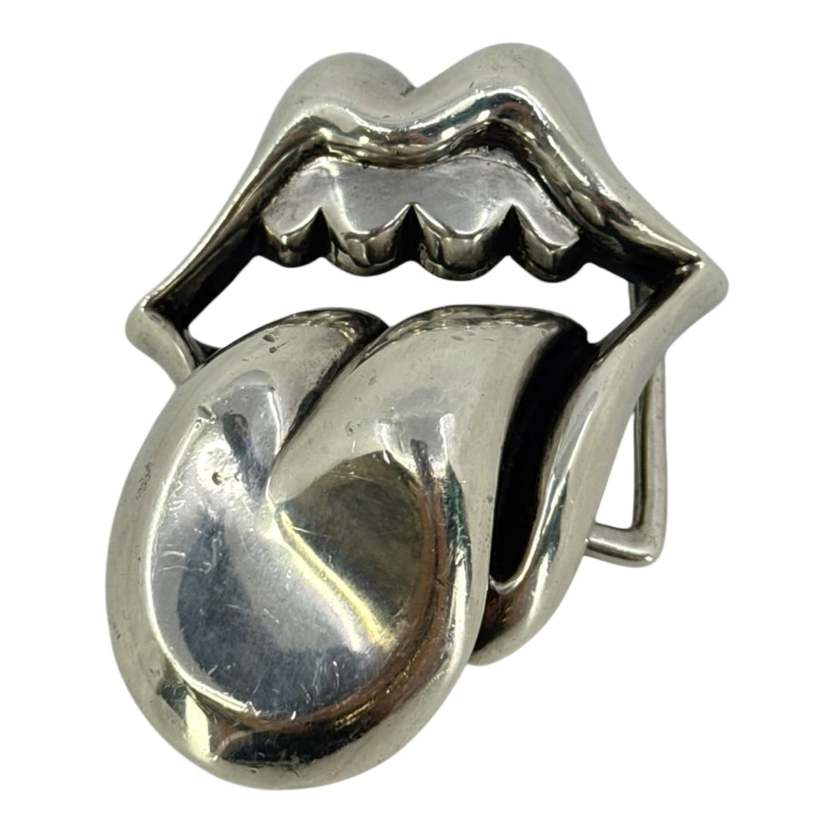 Chrome Hearts Silver Rolling Stones Belt Buckle
