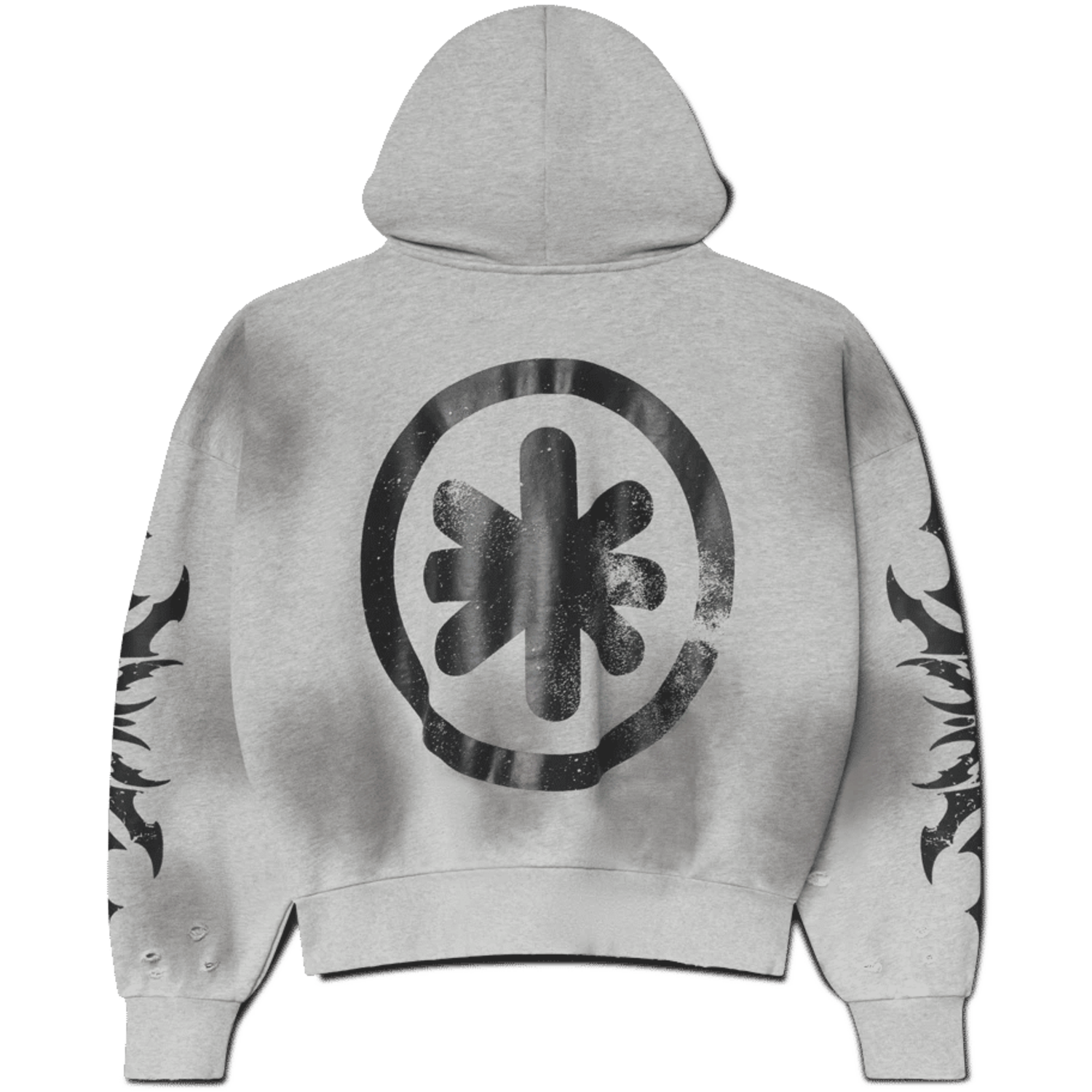 LostShdws Complex Con Exclusive Acid Wash Zip Up Hoodie Grey