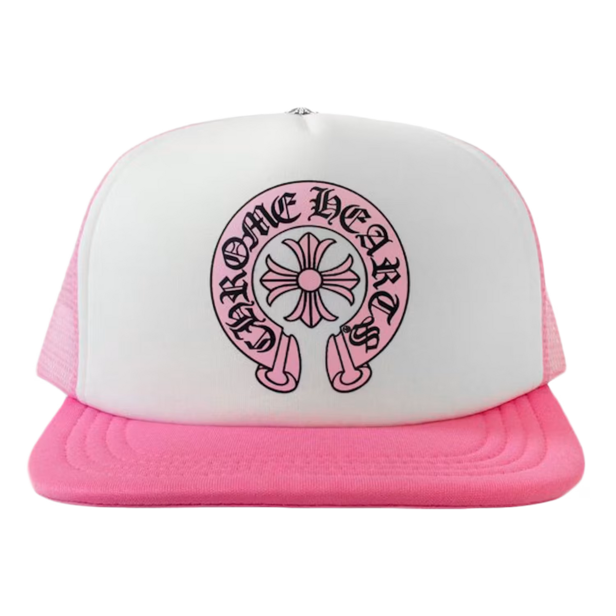 Chrome Hearts Horseshoe Trucker Hat Pink/White