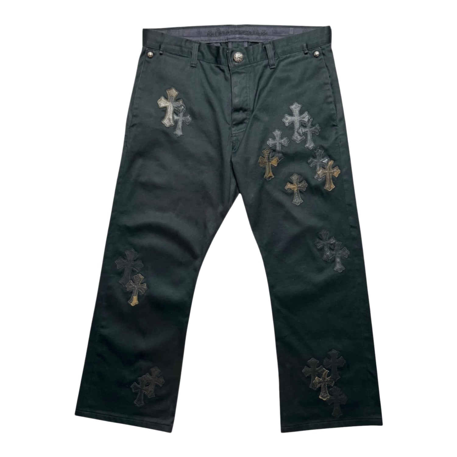 Chrome Hearts Black Camouflage Cross Patch Chino Pants