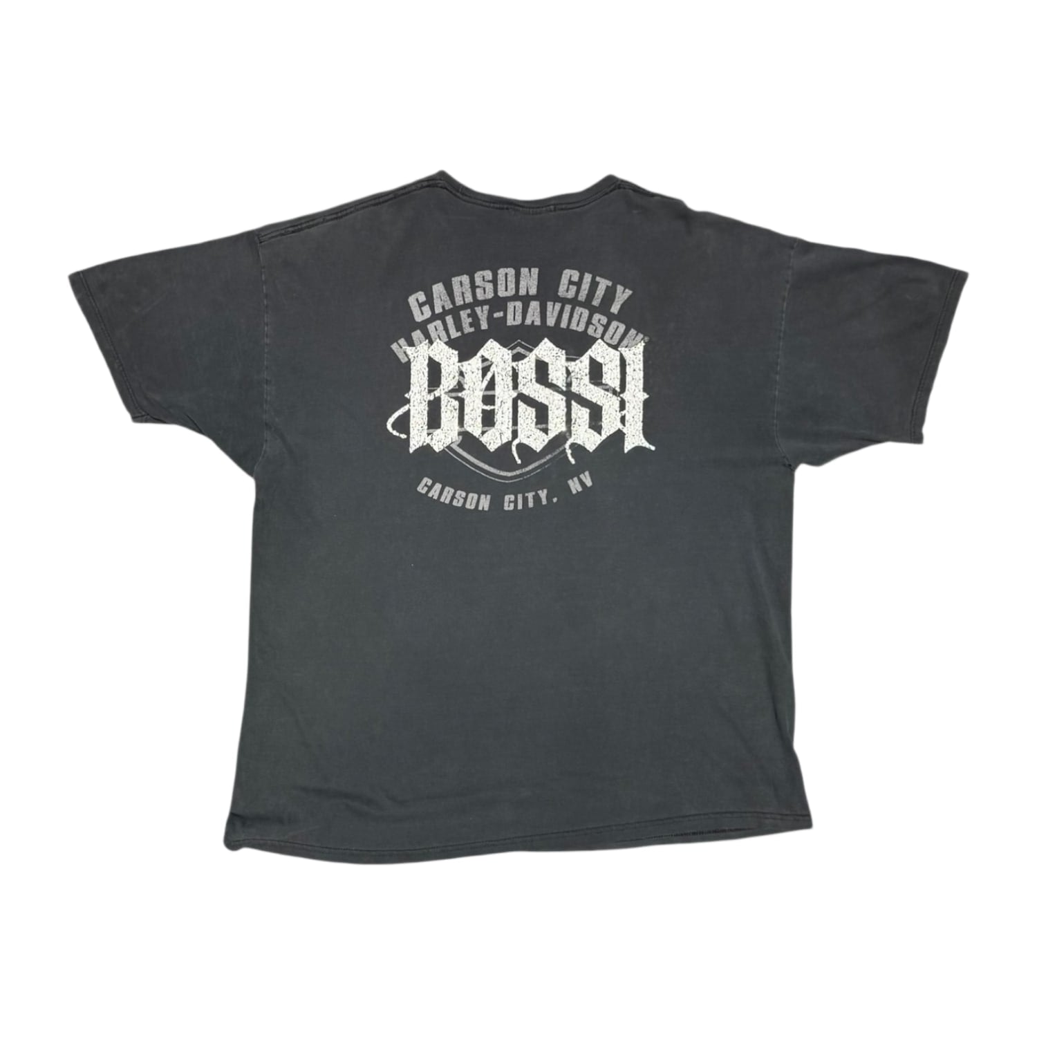 Bossi Harley Davidson Green Vintage Rhinestone T-Shirt